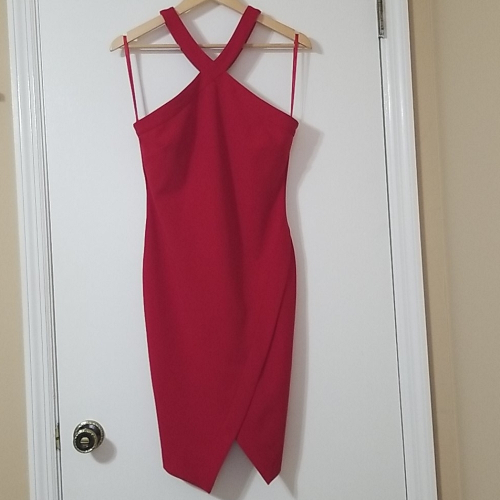 She + Sky Red dress